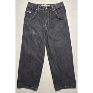 Vintage JNCO Jeans Mens Sz 34x32 (31x32) Black Baggy Wide Y2K Grunge Skater 179W